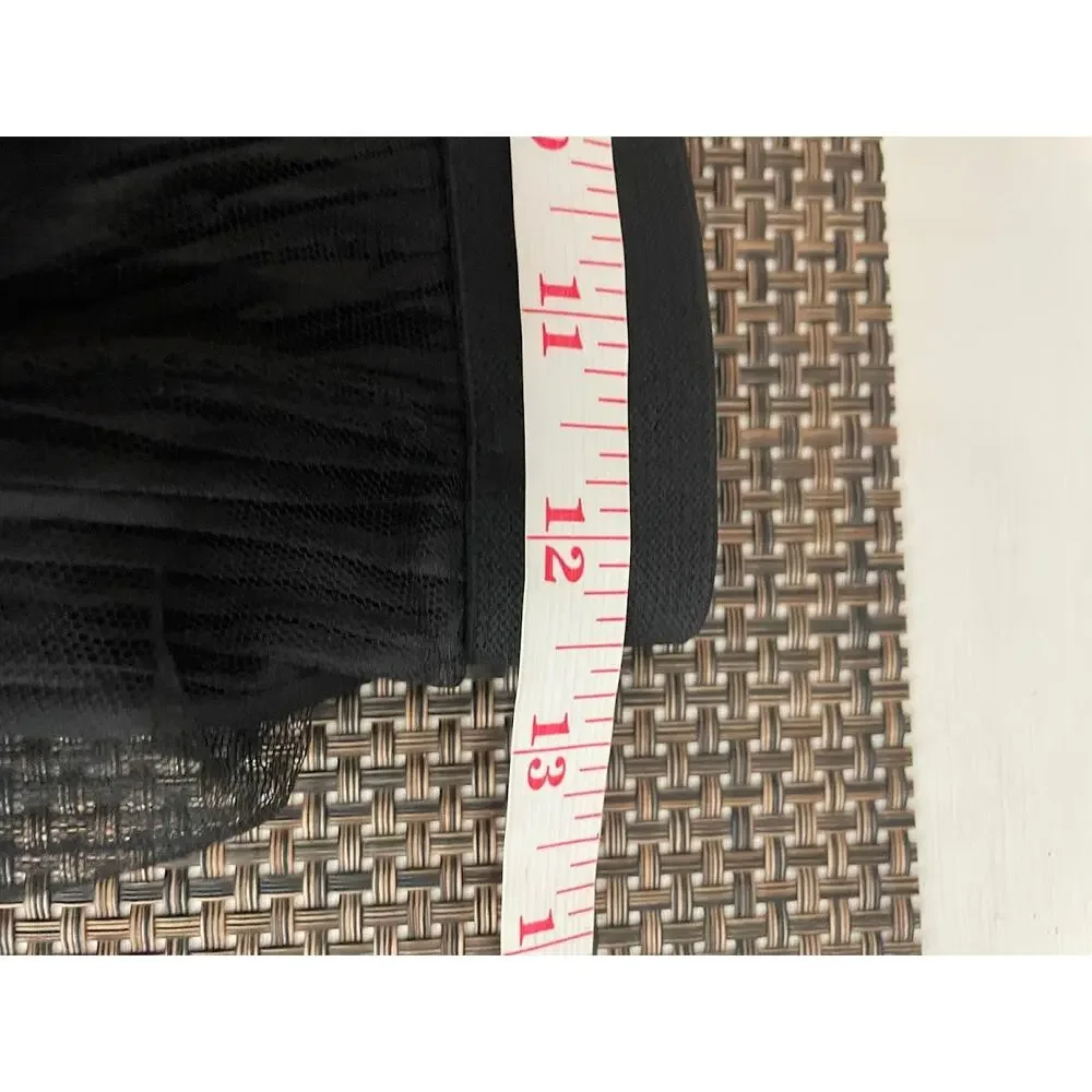 Shengsili‎ Womens Black Pleated Midi Skirt New Chevron Striped Whimsygoth Small